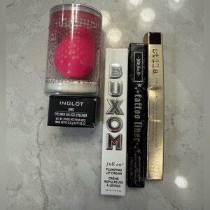 BRAND NEW! Beauty Blender, Buxom Gloss, 3 eyeliners (Stila, KVD, Inglot)